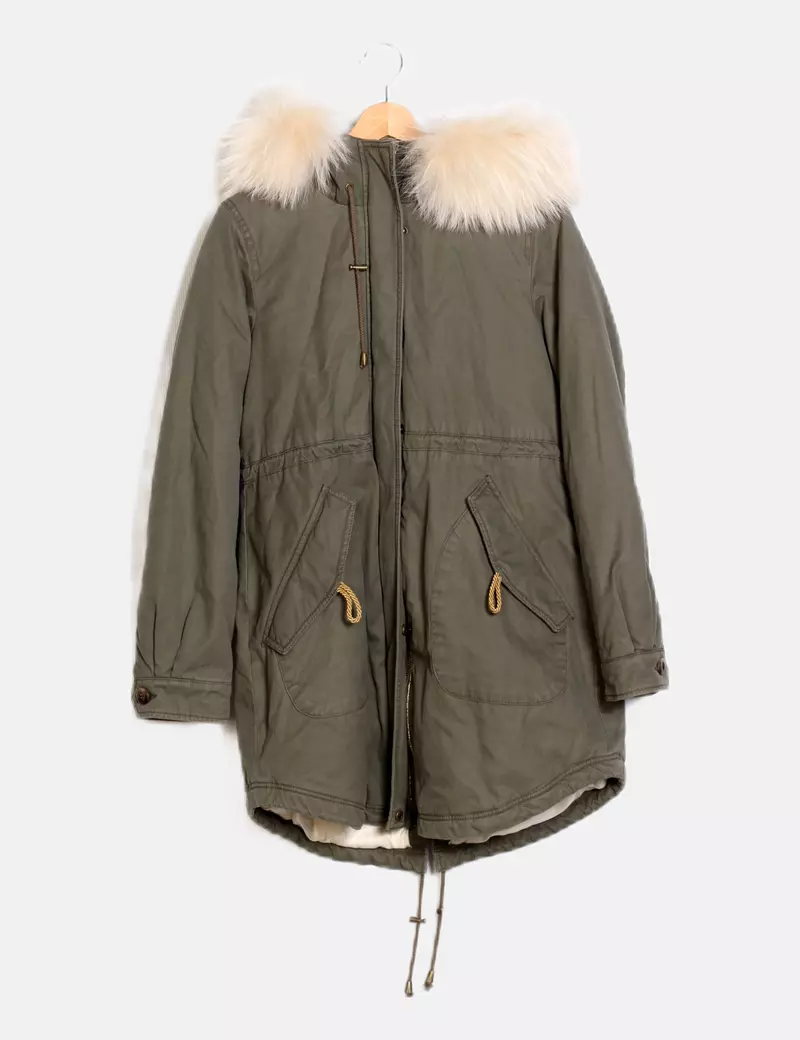 Alessandra Chamonix Parka con capucha verde