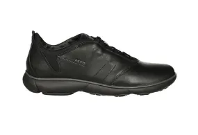 Blucher Elastico Piel Negro Cuello Nilon Rejilla Piso Goma