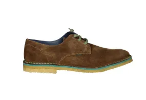 Blucher Nobuck Cuero Cordones Elasticos Piso Crepe