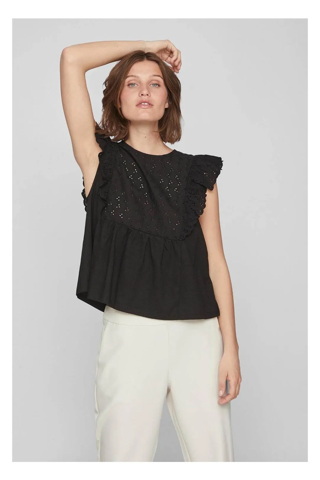 BLUSA MUJER CALADA NEGRO