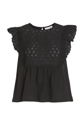 BLUSA MUJER CALADA NEGRO