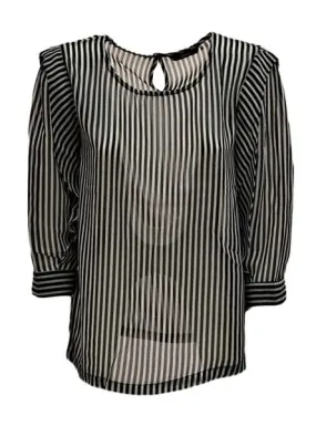 blusa only nora stripes negro mujer