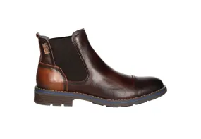 Botin Piel Marron Elasticos Punta Cortada Talon Cuero