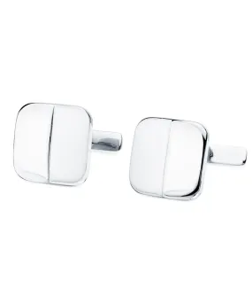 Boutons de manchette Logan Or Blanc 18K