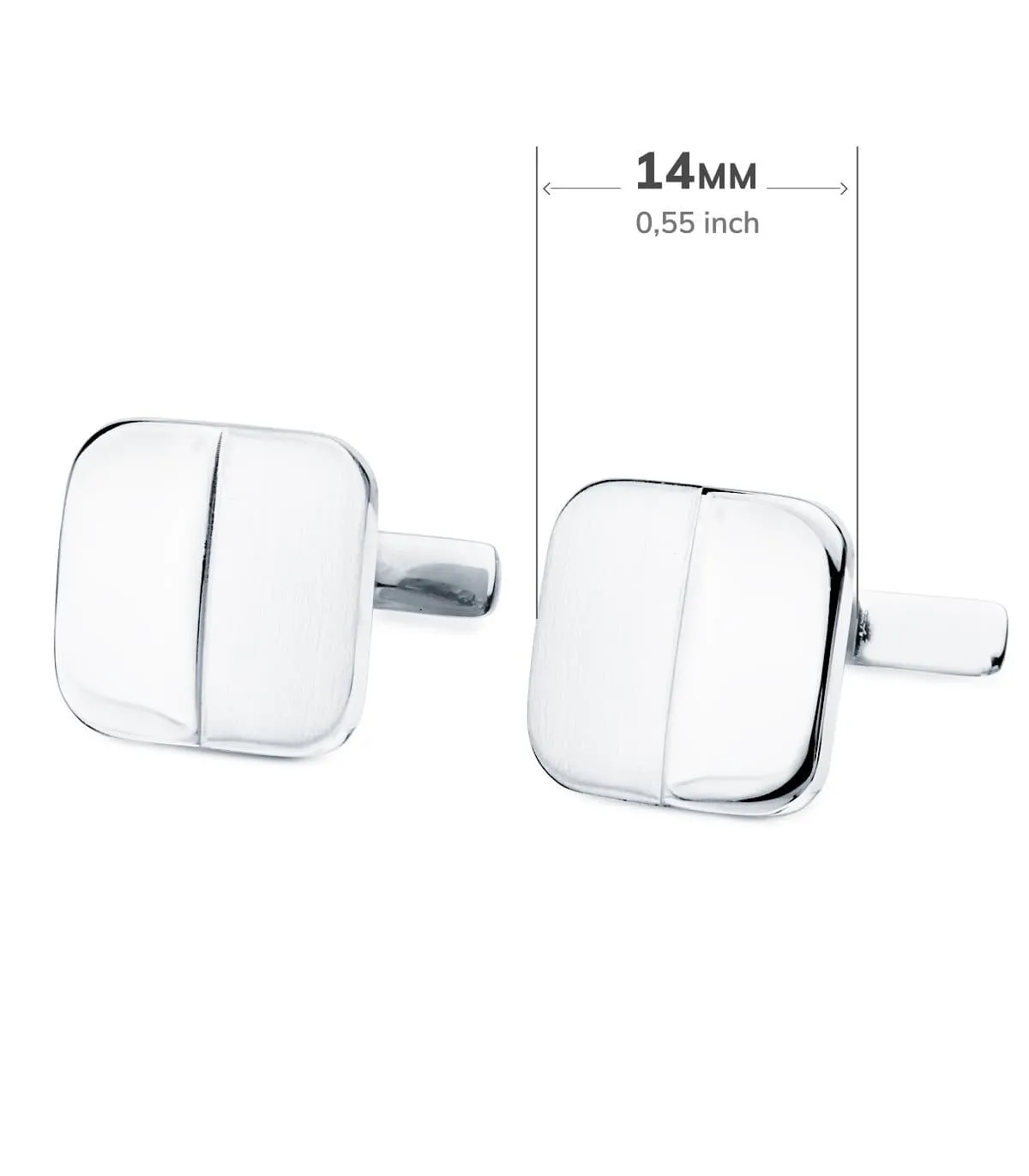 Boutons de manchette Logan Or Blanc 18K