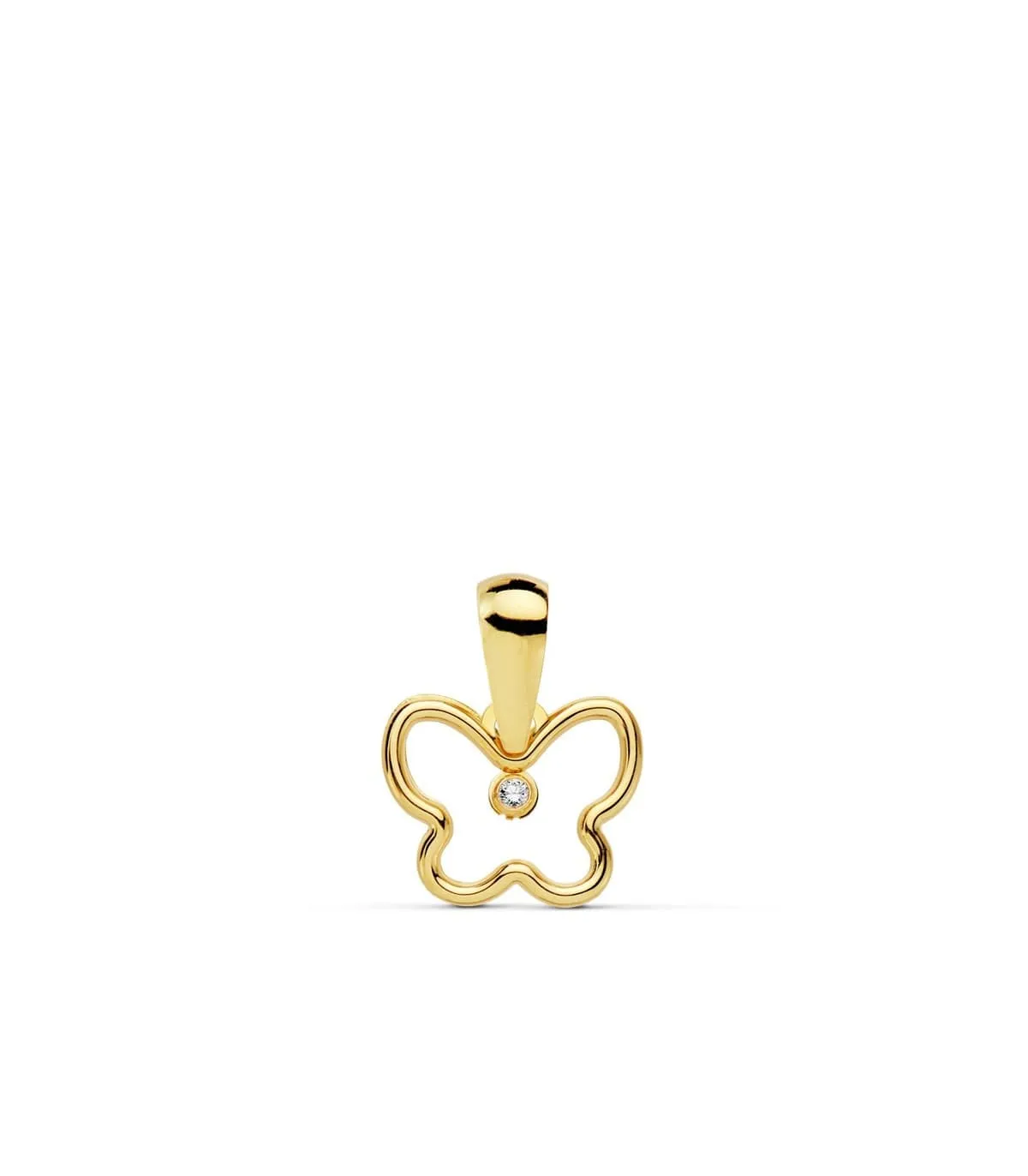 Colgante de Mujer Slim Butterfly Oro 18K 9 mm