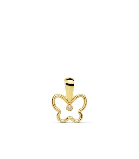 Colgante de Mujer Slim Butterfly Oro 18K 9 mm