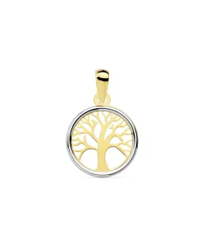 Colgante mujer árbol de la vida Oro BI 18K 12 mm