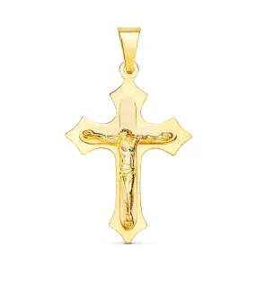 Cruz Cristo de Oro Amarillo 18 Kilates 32 mm