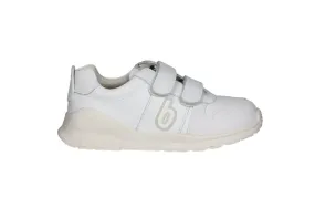 Deportivo 2 Velcros Piel Blanco Puntera Goma Logo Lateral