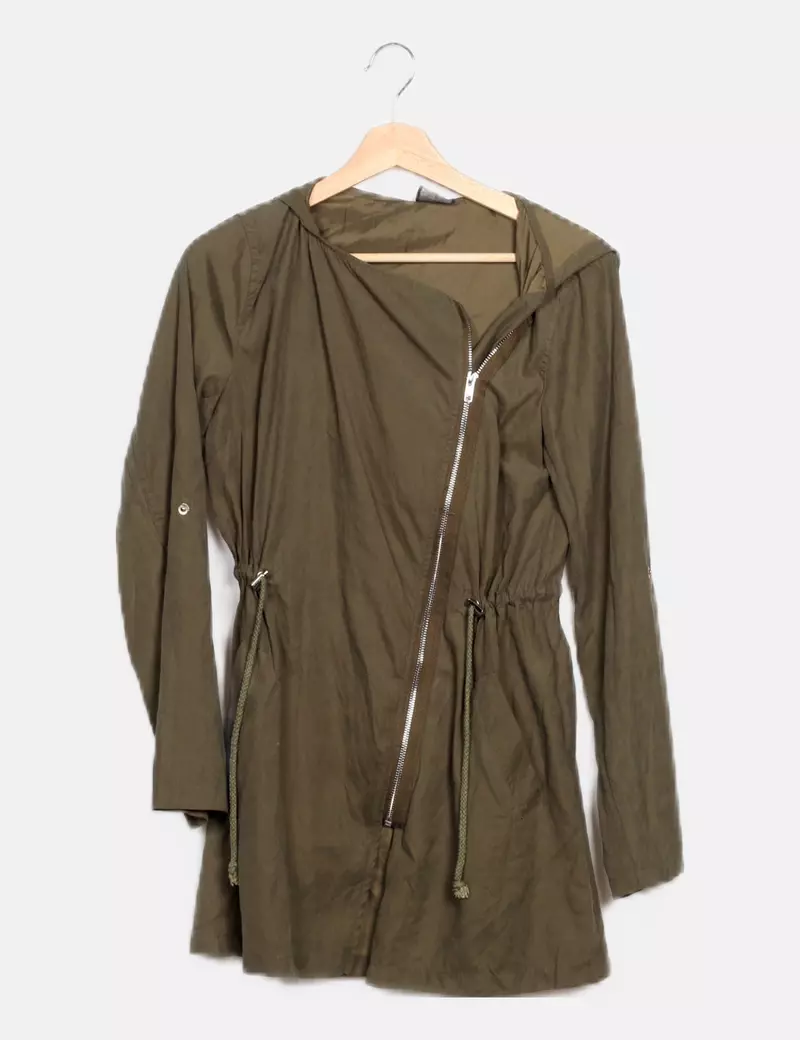 Dream house Parka fina verde capucha