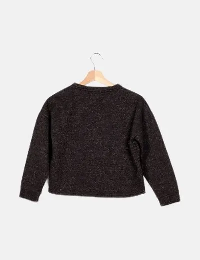 El Corte Inglés Sudadera negra glitter