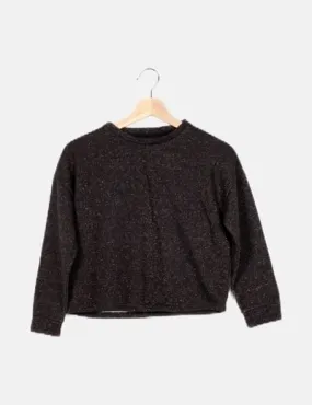 El Corte Inglés Sudadera negra glitter