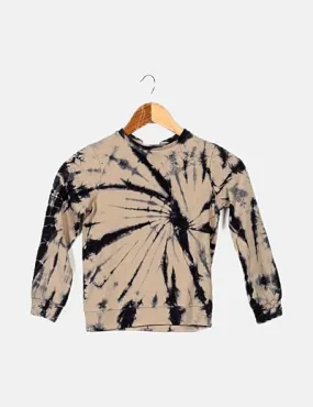 KIDS ONLY Sudadera beige bicolor tie dye