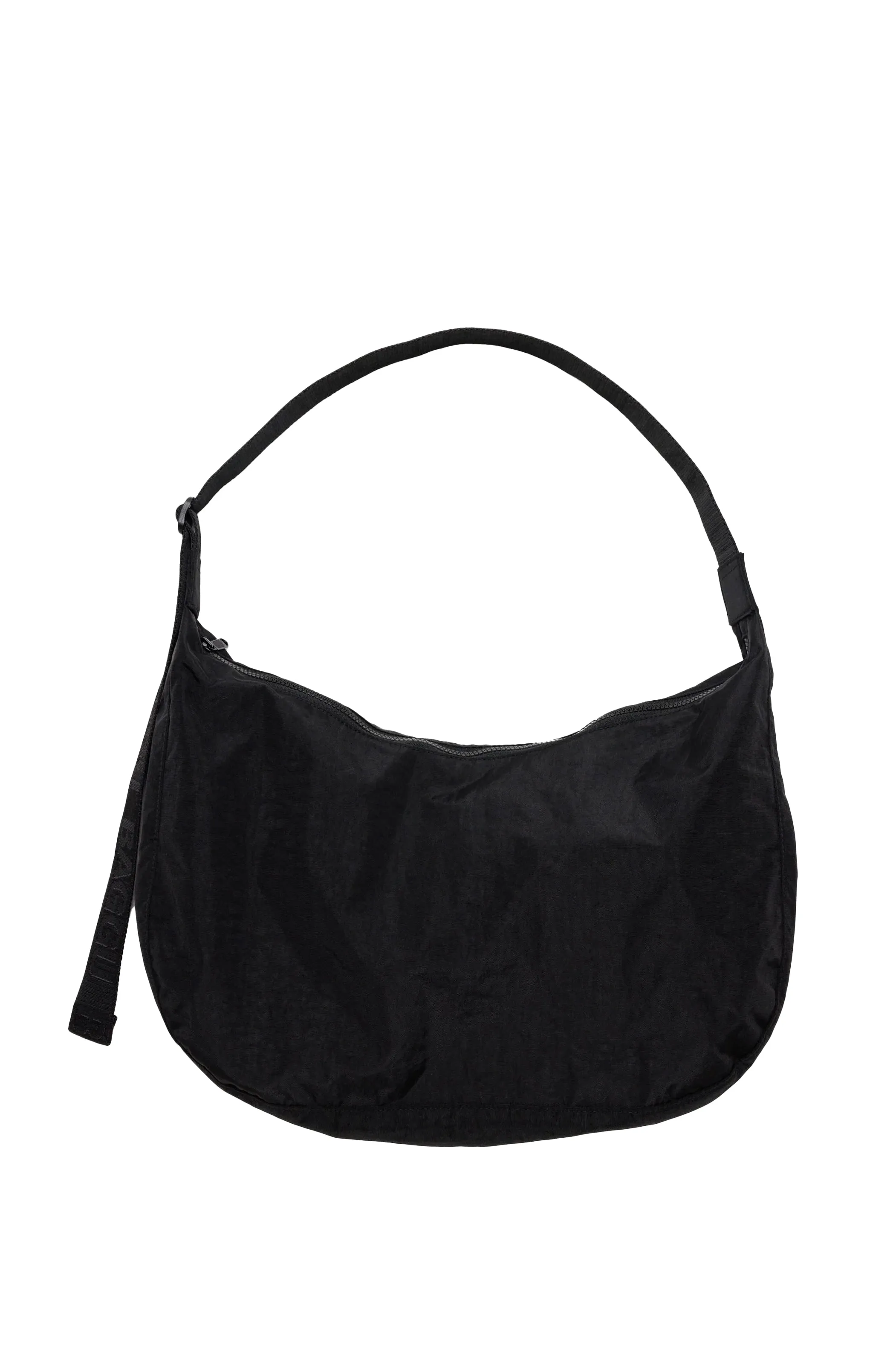 Large Nylon Crescent Bag in Black