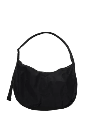 Large Nylon Crescent Bag in Black