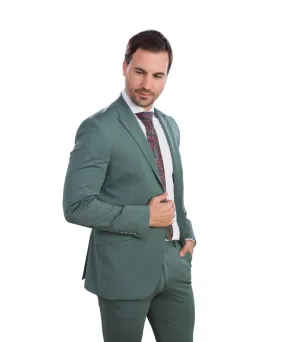 Lino Clemente – Traje verde super elástico Cros 23208