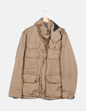 Massimo Dutti Parka verde capucha