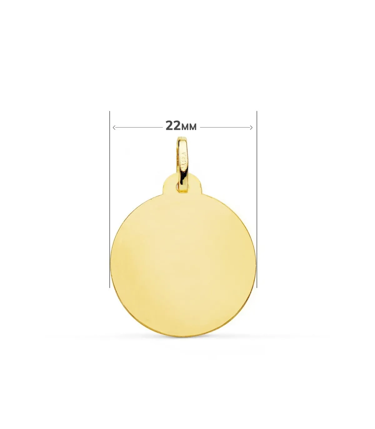 Medalla Corazón de Jesús Oro 18K 22 mm Bisel