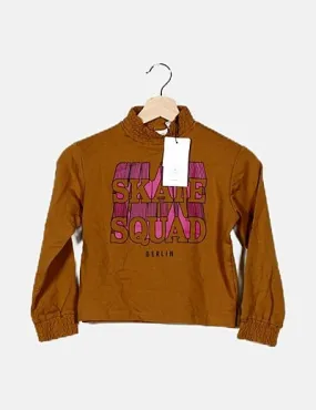 Name it Sudadera camel print letter