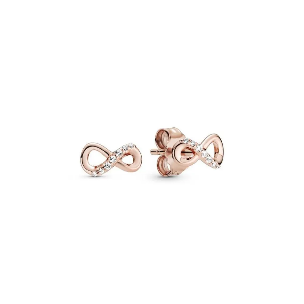 Pendientes en Pandora Rose Infinito Brillantes