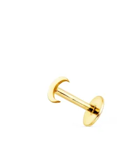 Piercing de oreja Oro Amarillo 18K Luna