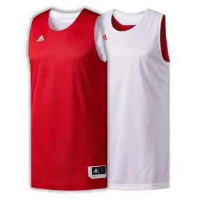 Polera Básquetbol Hombre Adidas Reversible Crazy Explosive Rojo/Blanco