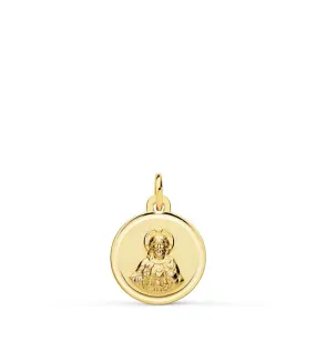 Sagrado Corazón de Jesús Bisel Oro 18K 12 mm