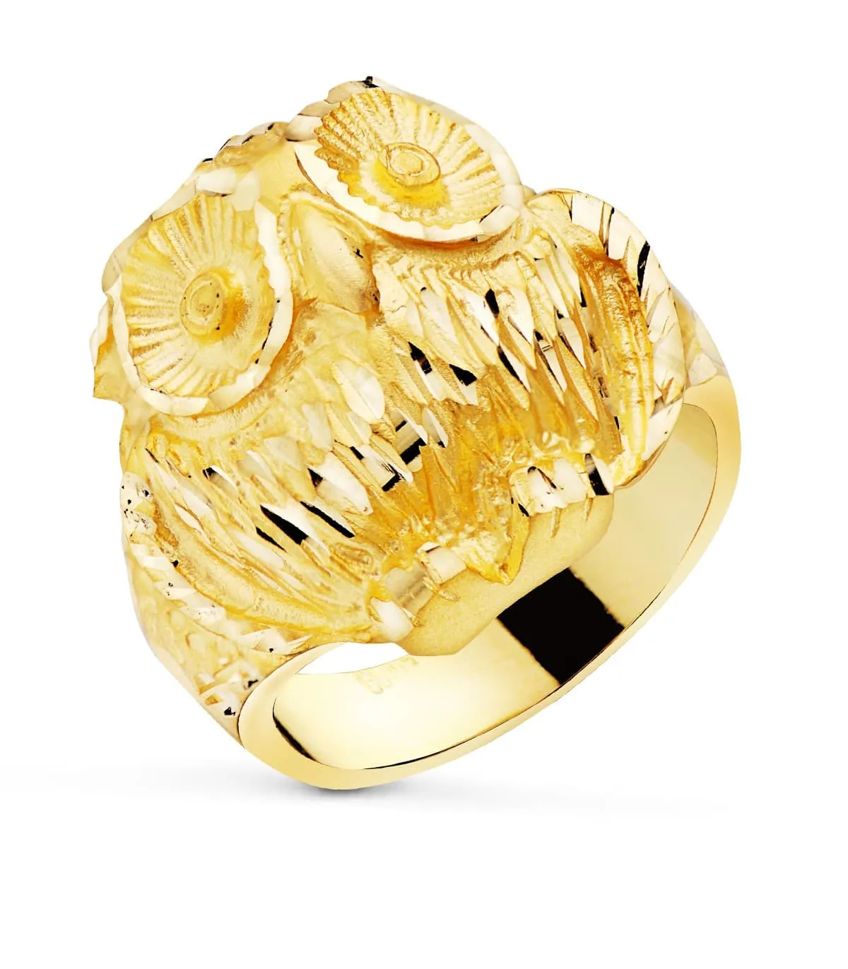 Sello Búho Hombre de Oro Amarillo 18K