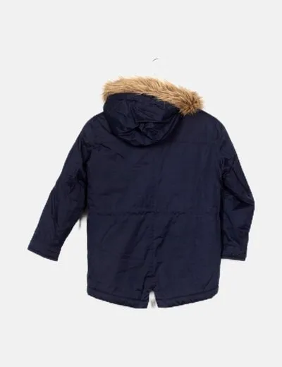 Sfera Parka azul marino capucha