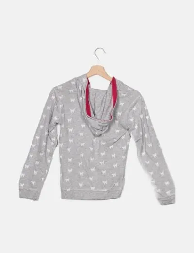 Sfera Sudadera gris estampada